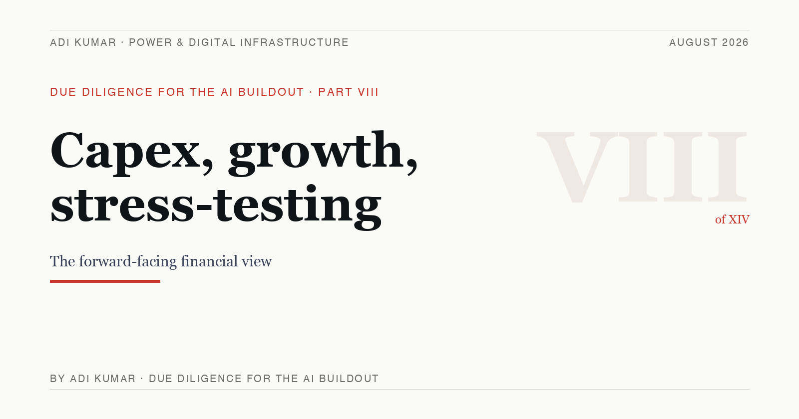 Capex, growth economics, and projection stress-testing